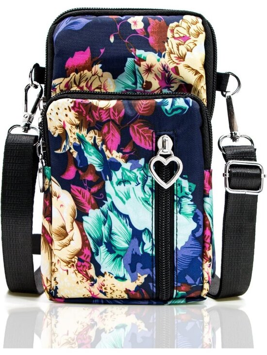Handbags - Women's Bright Flowers Lightweight Small Cell Phone Travel Pouch Crossbody bags